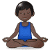 🧘🏿‍♂️ man in lotus position: dark skin tone display on Samsung